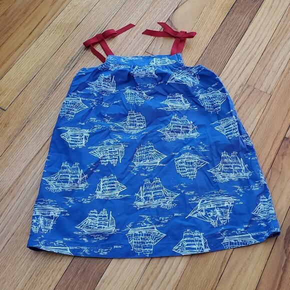 Hanna Andersson size 90 toddler girls dress sailboats size 3 US - Picture 3 of 7